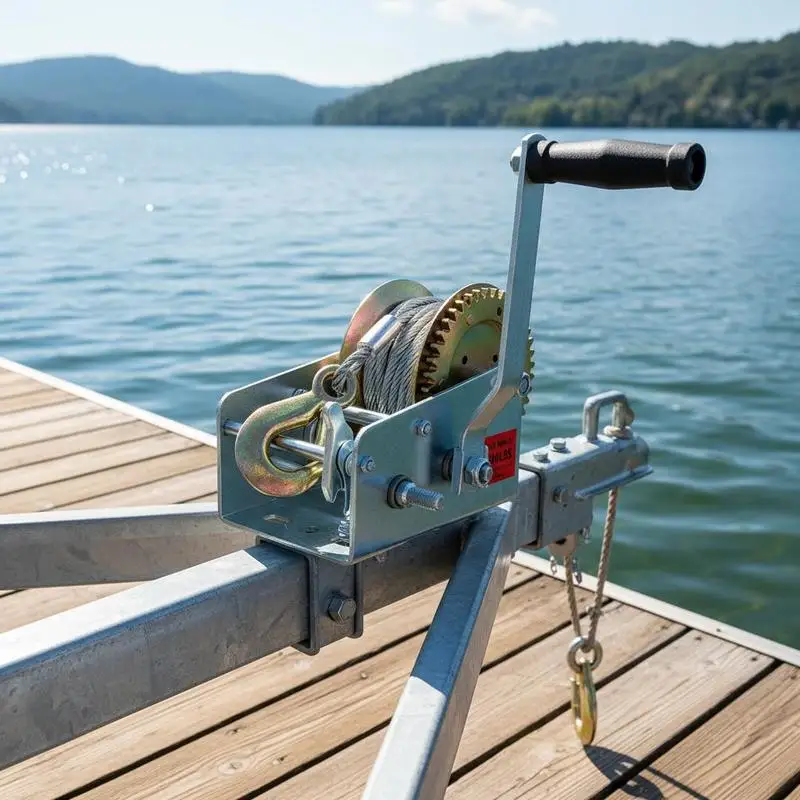 

3500LBS Hand Winch,with 32.8FT Steel Cable,Galvanized Shell,4.1:2.4:1 Gear Ratio Portable Winch,Two-Way Ratchet,Manual Operated Hand Crank Winch for Trailer, Boat or ATV Towing