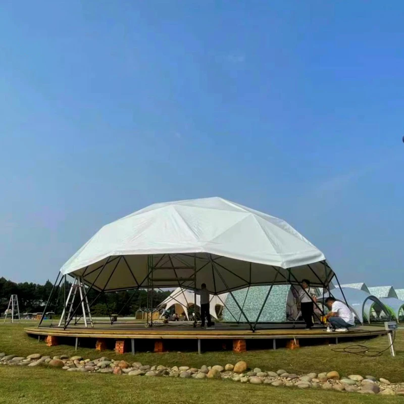 Tienda de campaña con cúpula de arco a prueba de viento, pérgola, tienda de campaña, refugio de boda, toldo de sombrilla de PVC, exposición de sala