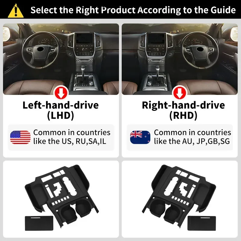 For Toyota Land Cruiser LC200 2016-2021 Silicone Center Console Protective Cover Dustproof Anti Scratch Car Interior Accessories