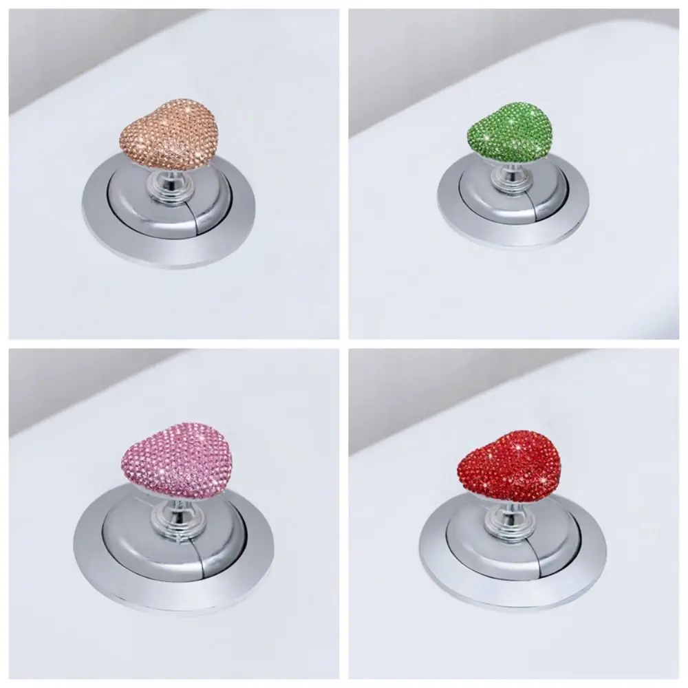 Plastic Toilet Press Assist Multiple Colors Small and Cute Heart Shaped Toilet Button Durable Protecting Long Manicures