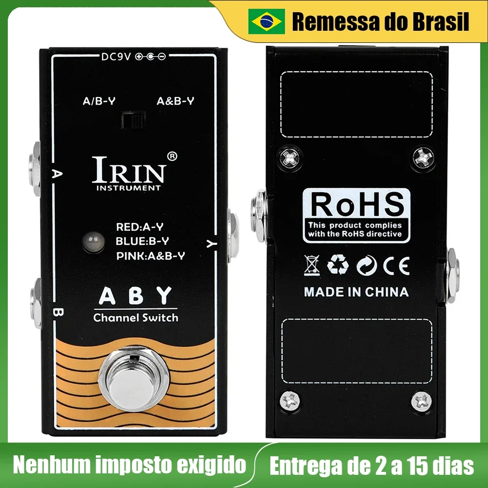 IRIN RF-17 ABY Gitarreneffektpedal Line Selector AB Switch Pedal AB Box-ABY Channel True Bypass Gitarrenbass Teile & Zubehör