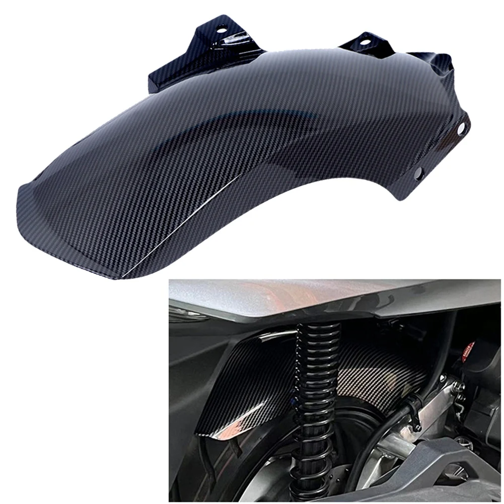 Motorcycle Carbon Fiber Rear Wheel Extender Fender Mudguard Mud Flap Motocross Splash Guard for Honda PCX160 PCX