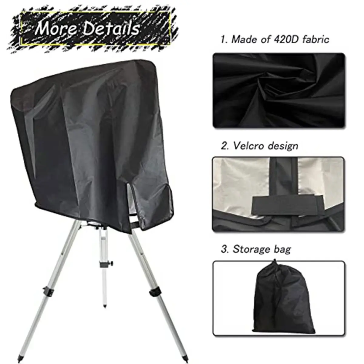Astronomical Telescope Dust Cover , Waterproof Telescope Outdoor Protection Cover for Most Telescopes