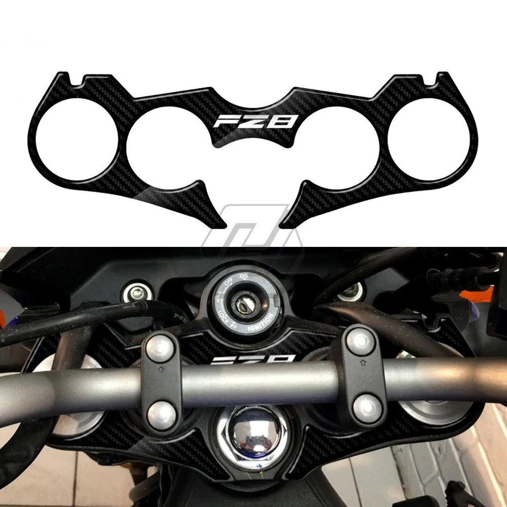 

3D Carbon Fiber Triple Tree Yoke Cover Protector Tank Pad For Yamaha FZ8 2010-2014