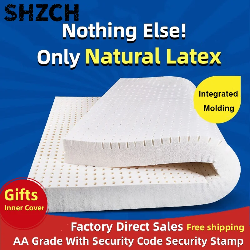 Top 100% Natural Latex Mattress High End Latex Source Liquid Foldable Slow Rebound Chinese Mats With Cotton Cover Customizable