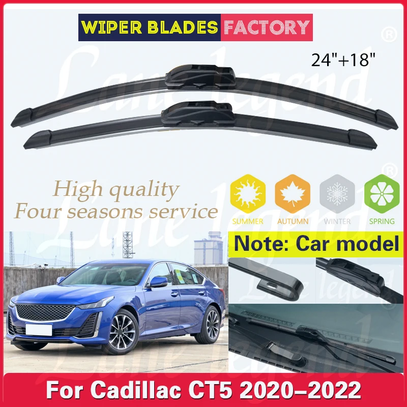 

Car Wiper Blades For Cadillac CT5 2020 2021 2022 Windshield Windscreen Front Window Blades Car Rain Brush 24"18" Car Accessories