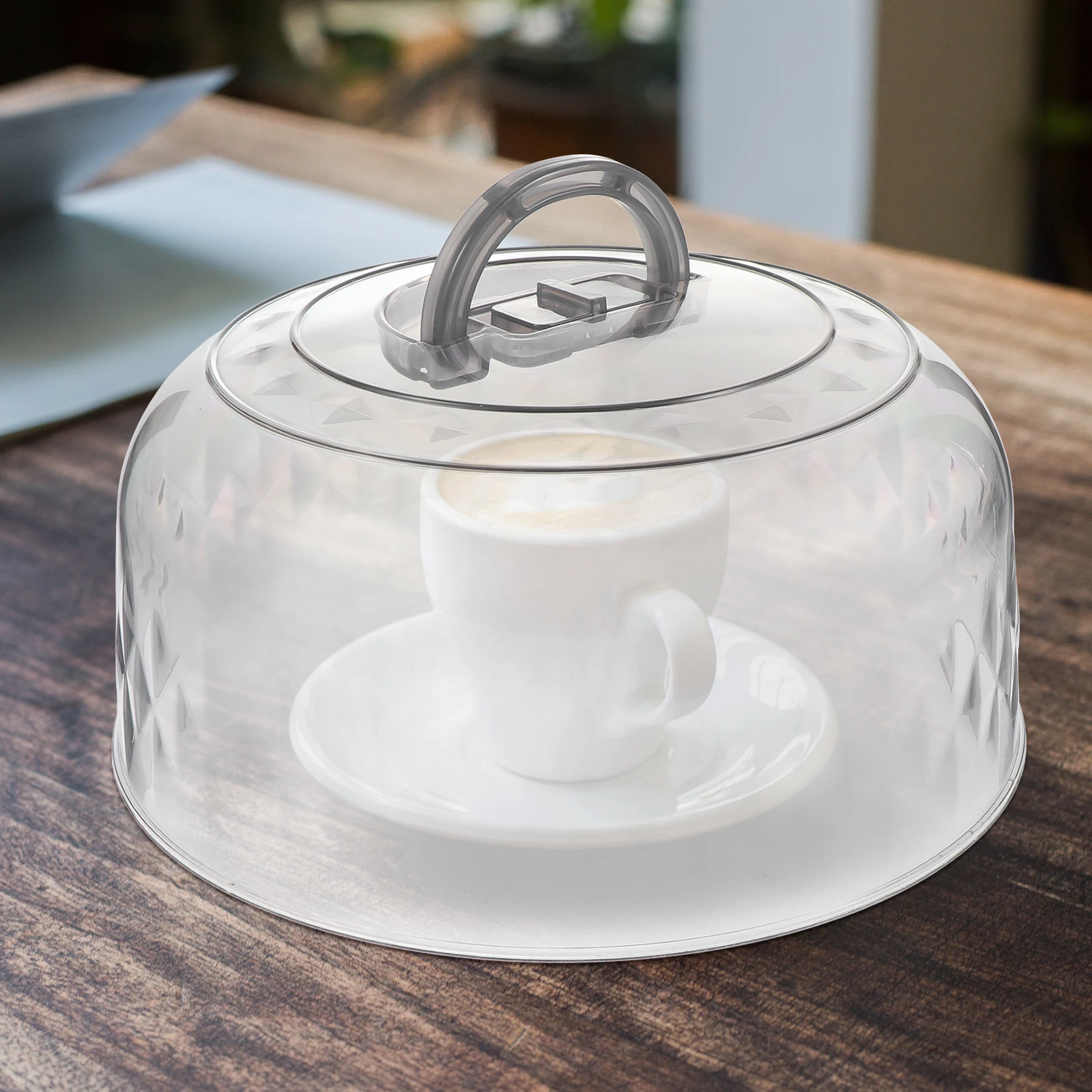 

1pc Food Cover Clear Lid Cake Dessert Protection Container Reusable Platter Tray Easy Storage Fresh Keeping for Picnic