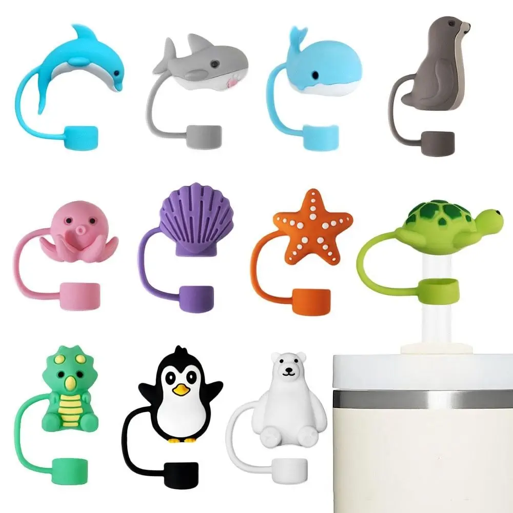 Cup Accessories Silicone Straw Plug Reusable Dust-proof Drinking Dust Cap Splash Proof Drinkware Straw Tips Cover Water Glass