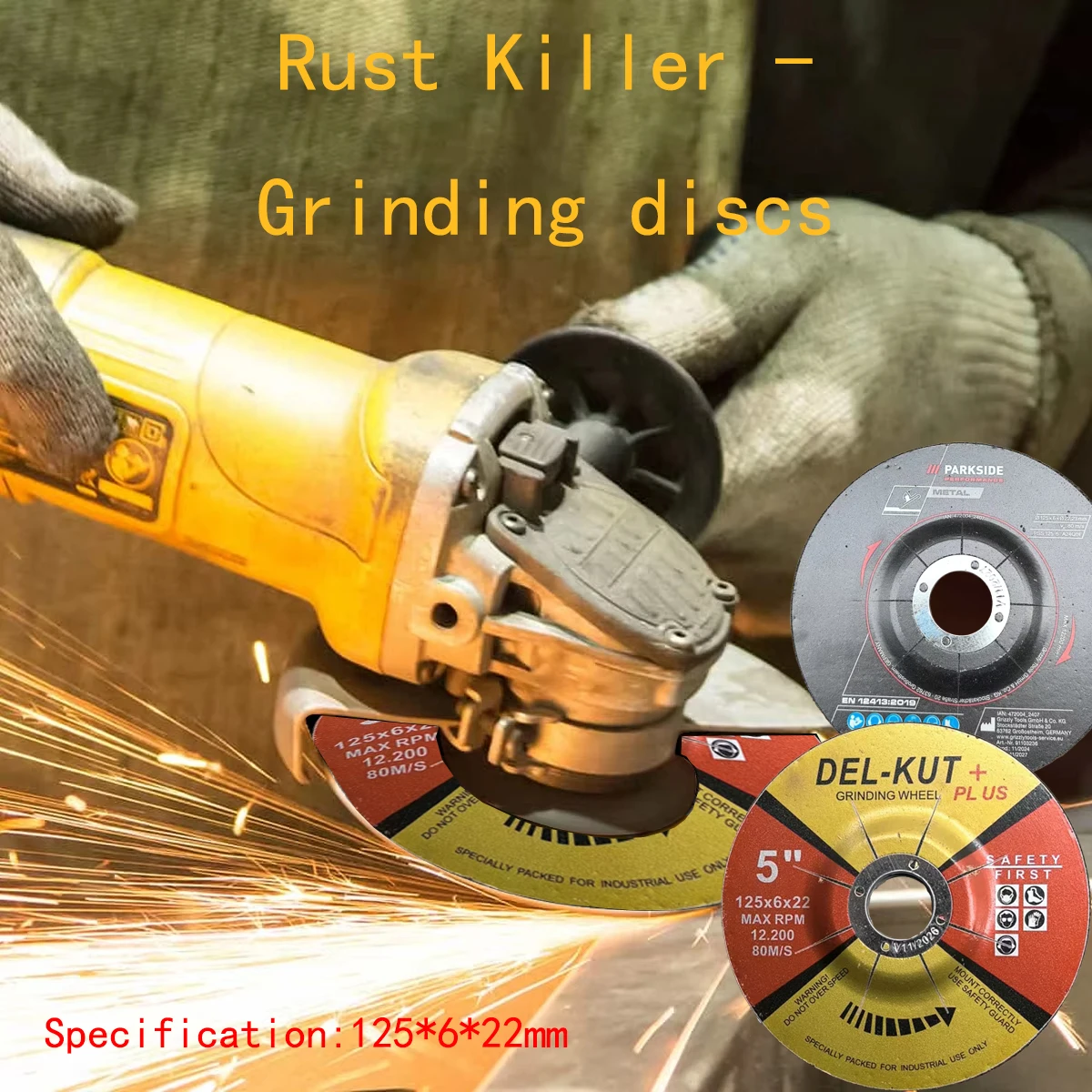 

125 мм полимерный шлифовальный круг 5-дюймовый шлифовальный диск для угловой шлифовальной машины из металла, нержавеющей стали, удаления ржавчины, шлифования
