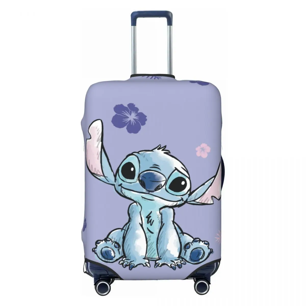 

Custom Funny Stitchs Adventure Anime Suitcase Cover Elastic Luggage Protective Covers for 18-32 inch