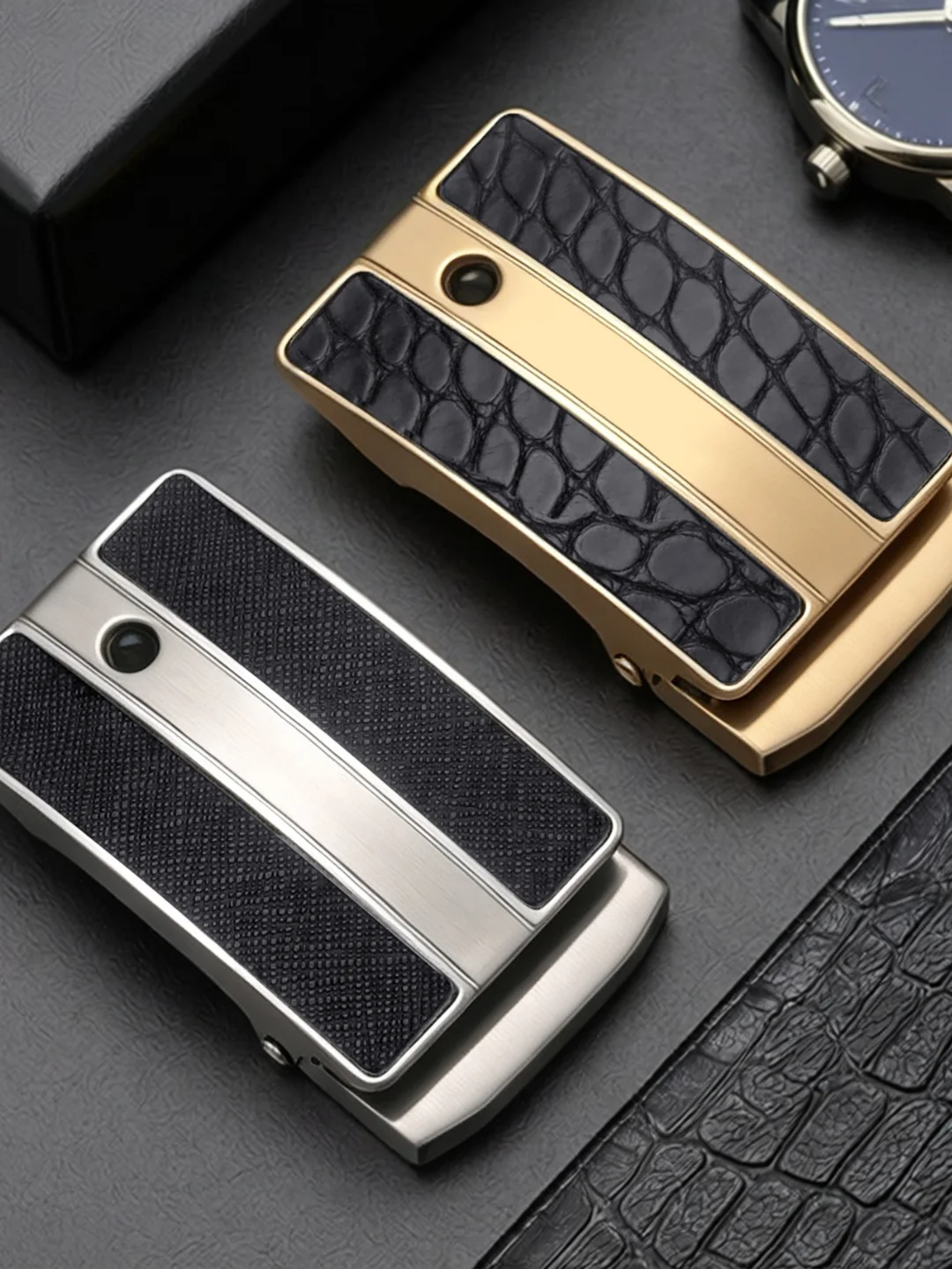 ceinture-en-cuir-pour-homme-haut-de-gamme-boucle-automatique-motif-crocodile-de-luxe-accessoires-de-ceinture-d'affaires-en-acier-inoxydable-simple