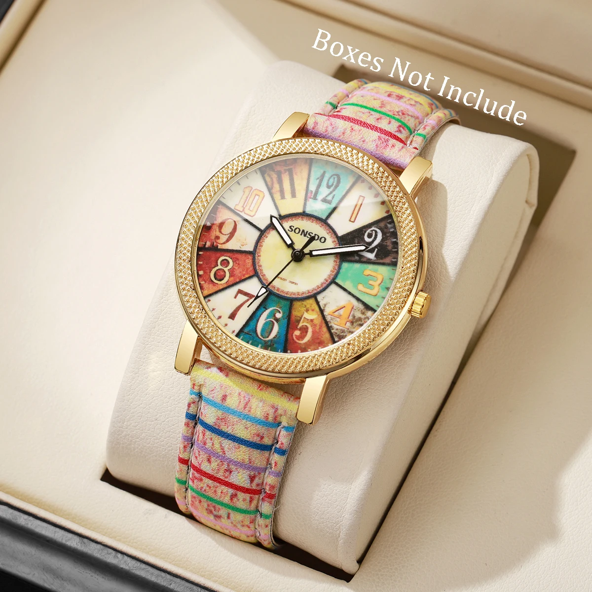 1Pcs Women's Gift Watch Fashion Casual Personality Digital Scale Dial Trendy Temperament Quartz Watch ( Box Not Included)