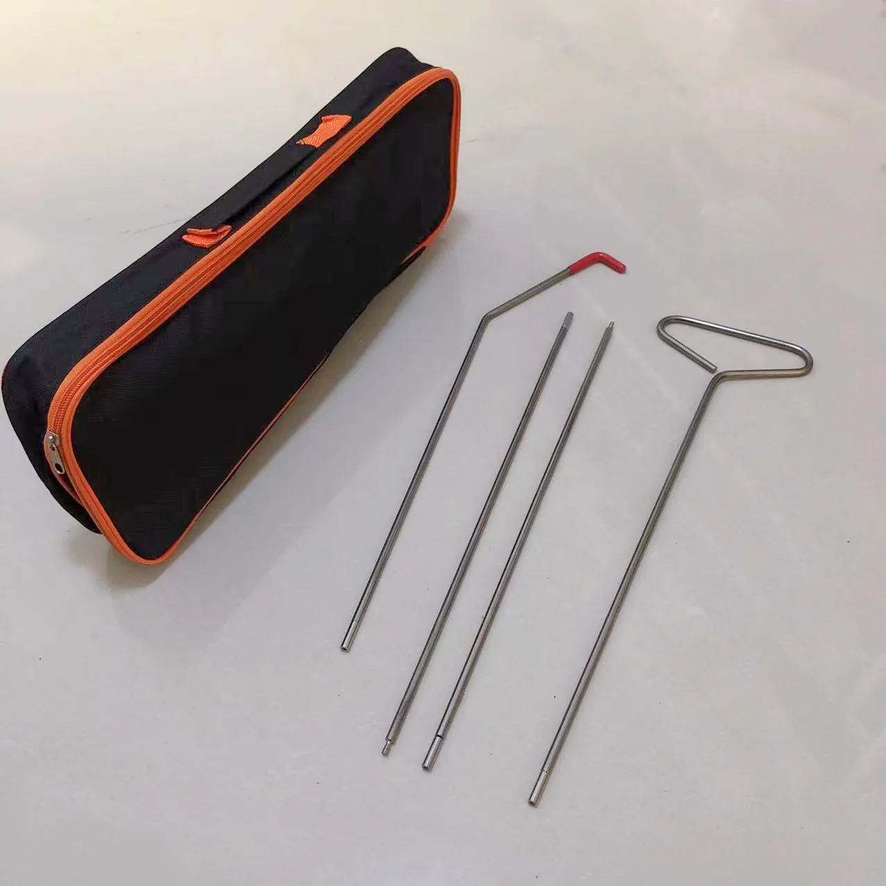 4pcs new Auto Locksmith Tools Long Reach Set Used for Emergency Car Door Closed with bag can connect to a longer tool