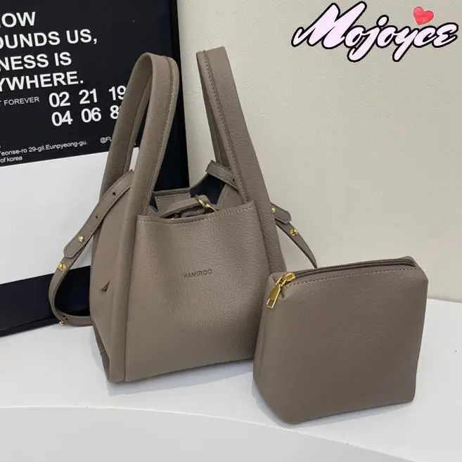 

High-end Tote Purse 2025 Autumn Winter New PU Bucket Bag Large Capacity Stylish Crossbody Bag Korean Version Women Shoulder Bags