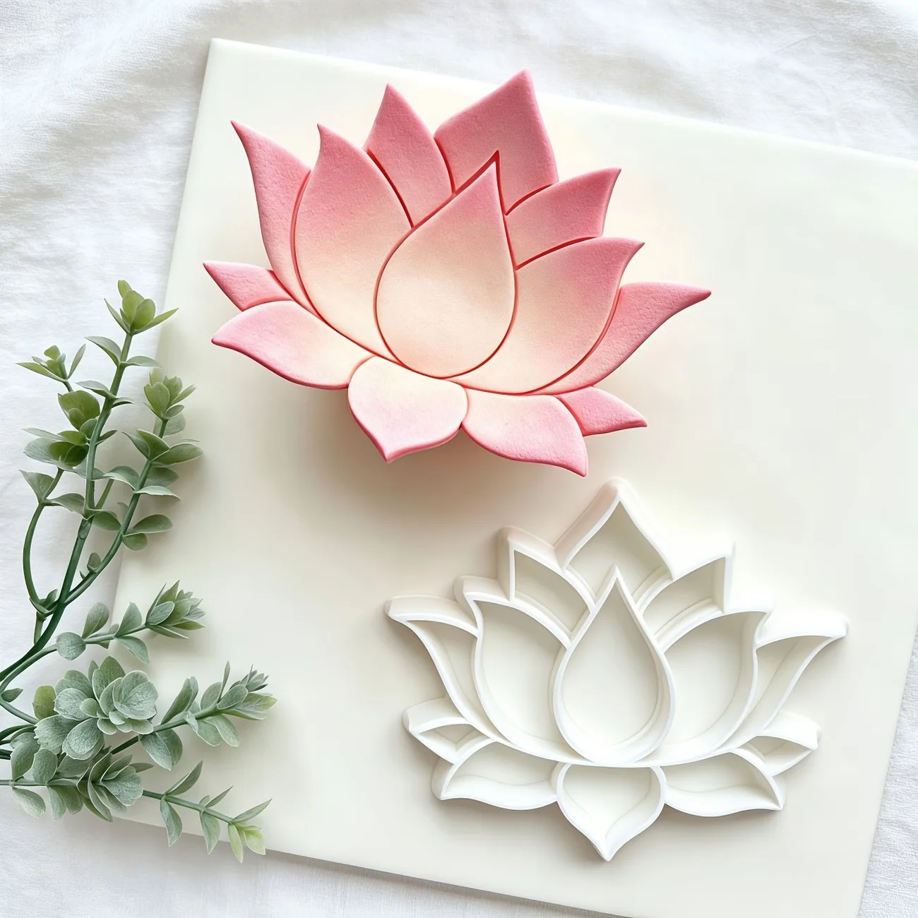Daisy Shell Palmblatt-Blumenform Tonuntersetzer-Form – DIY Polymer Clay Schmuckschalen-Ausstecher Handgemachte Teller- und Tablettform – Detail 4