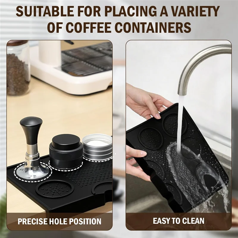 AAAN-For Espresso Machine Accessories-Food Grade Silicone Pad, Coffee For Espresso Tamping Mat, Tamper Mat