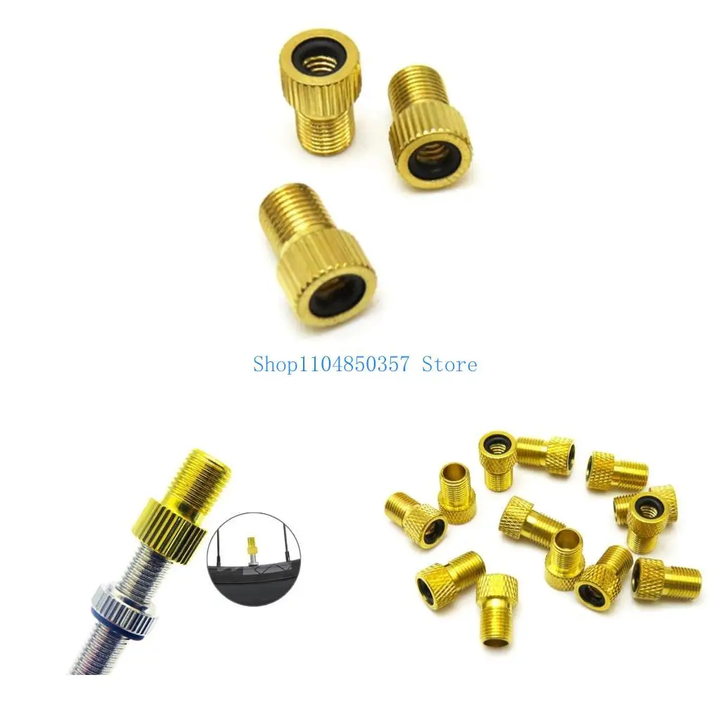 

5asd Bike Converters Bike Tire Valves Adapter Presta to Schrader Convert Nozzle