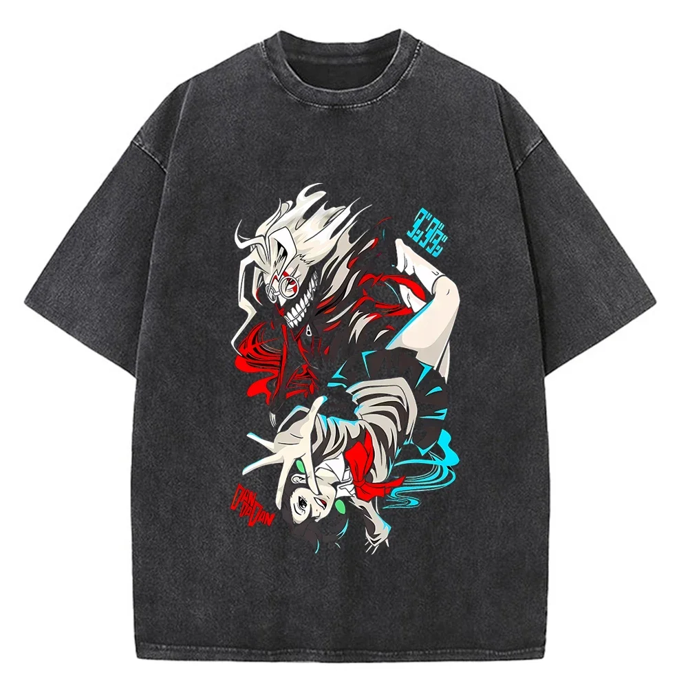 

Men Japanese Anime T Shirt Cartoon High Quality 100% Cotton Tshirt Aesthetic Fashion Tee Male Y2K Vintage Washed T-shirt