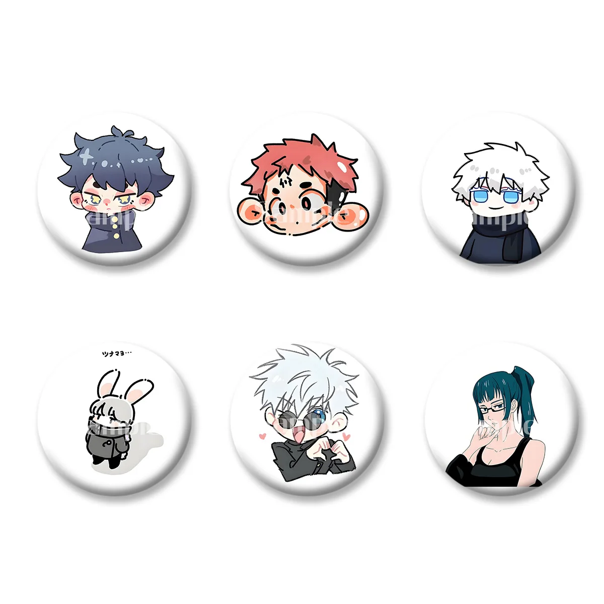 

Jujutsu Kaisen Itadori Yuji Gojo Satoru Flash Badge Keychains Makeup Mirror Fridge Magnet ACG Goods Anime Cartoon Peripherals