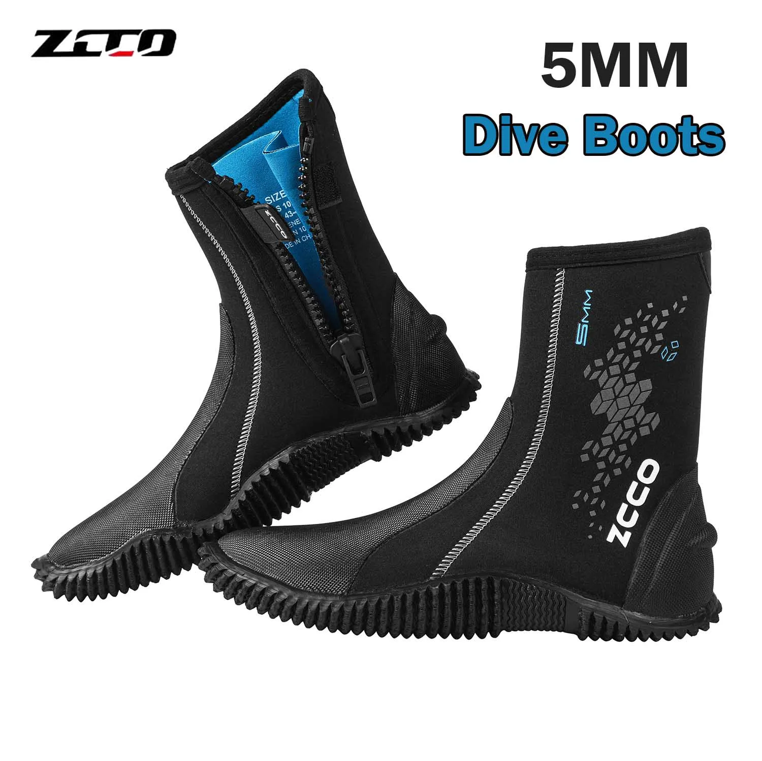 Nouvelles bottes de plongée en néoprène 5MM, chaussures de plongée sous-marine, chaussures de plongée avec tuba, chaussures de plage, chaussures de surf antidérapantes, chaussures de plongée avec tuba