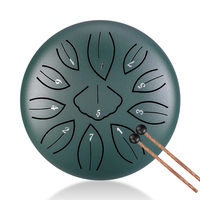 Hluru 6 inch Steel Tongue Drum 11 Notes C5 Tank Drum with Mallet Bag Handpan Glucophone Gift for Kids Meditation Yoga
