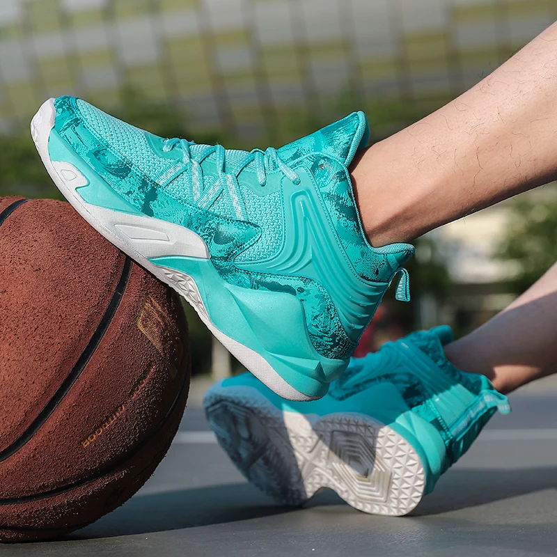 

Мужские баскетбольные кроссовки, новые противоскользящие антифрикционные тренировочные кроссовки на толстой подошве, новые летние спортивные баскетбольные бутсы для подростков