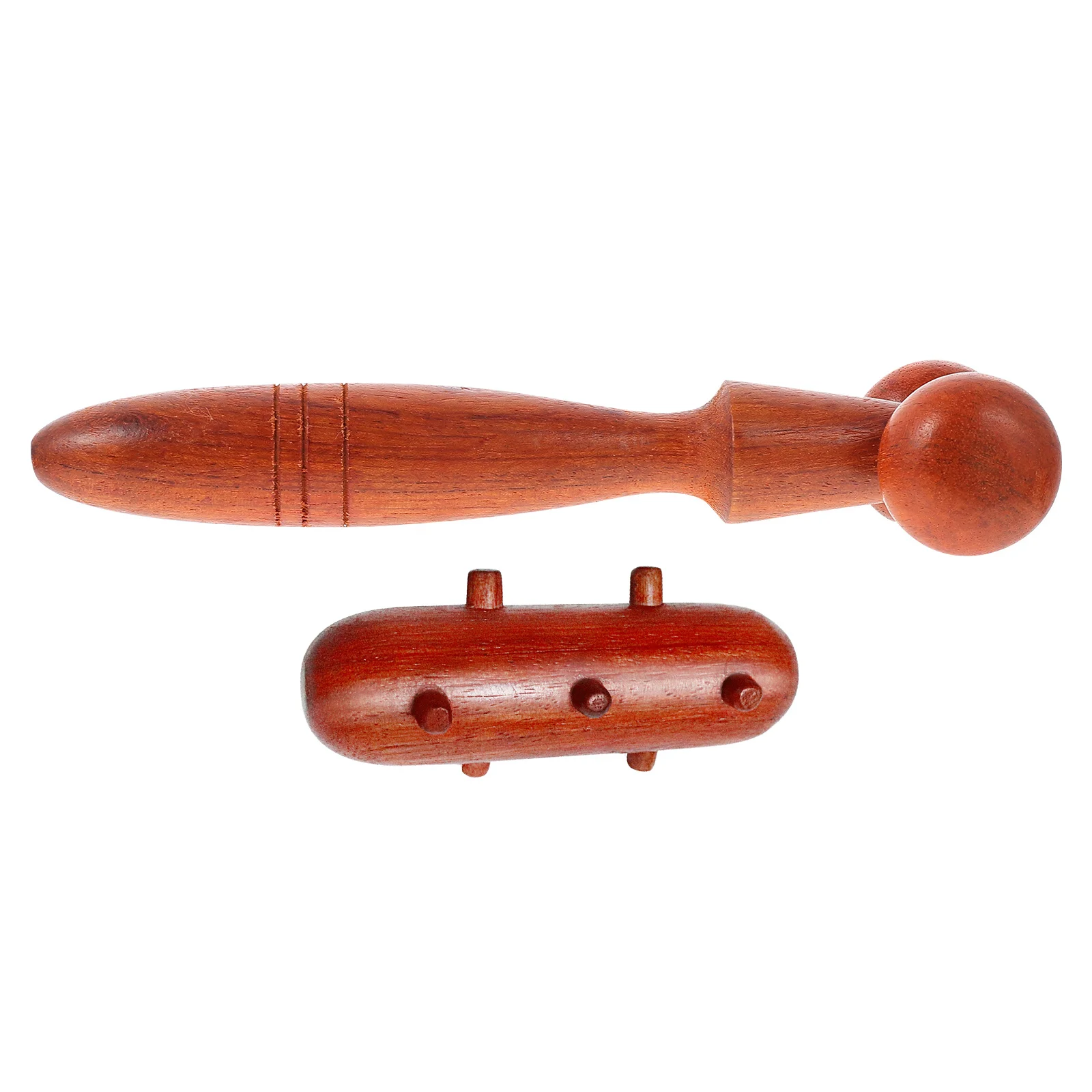 

2 Pcs Rosewood Massager Roller Guasha Face Skin Care Body Tools Feet Manual Fitness