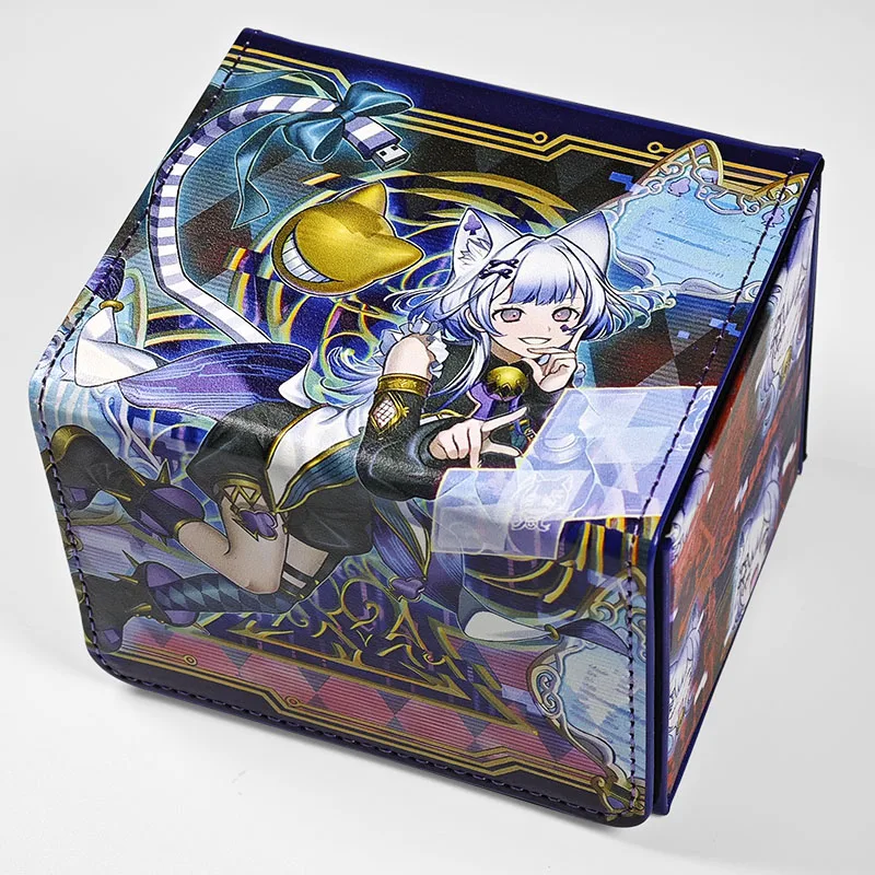 Yu-Gi-Oh! Maliss PTCG DIY Large Capacity Leather Card Box Thickened Anime Game Collection Card Storage Box