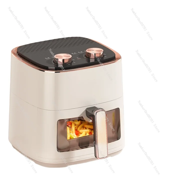 Air Fryer New Homehold Intelligent Large Capacity Visual Flip-Free Surface Oil-Free Multifunctional Electric Oven Machine