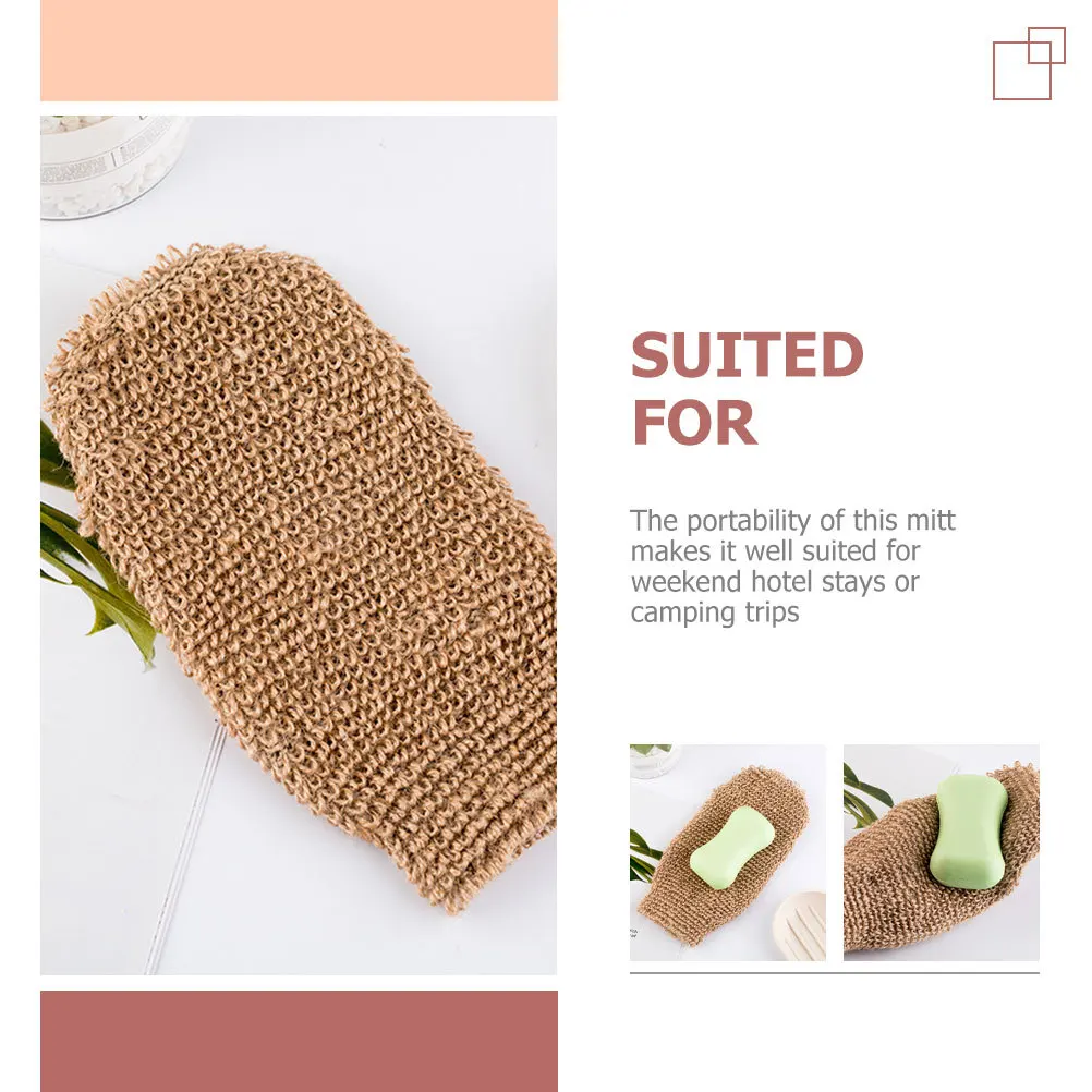 

4Pcs Bath Scrubber Gloves Strong Friction for Full Body Exfoliation Comfortable Fit Ideal for Back Hand Foot Cleansing Home