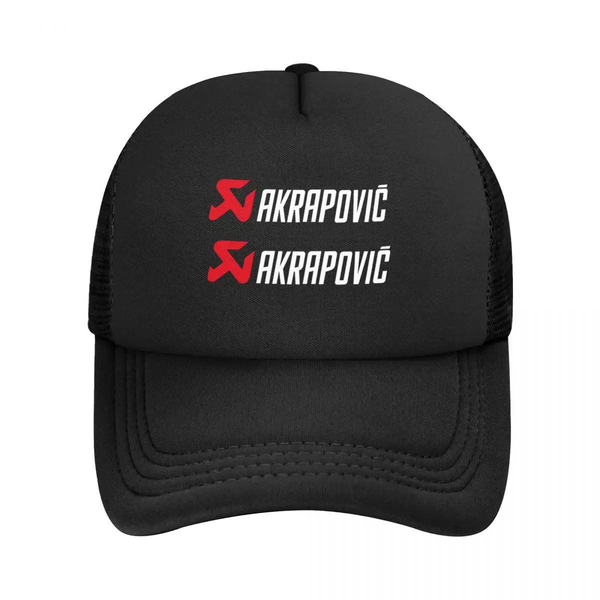 Akrapovics Logo Aks Motorcycle Exhaust Mesh Baseball Caps Snapback Baseball Hats Breathable Casual Casquette Outdoor Unisex