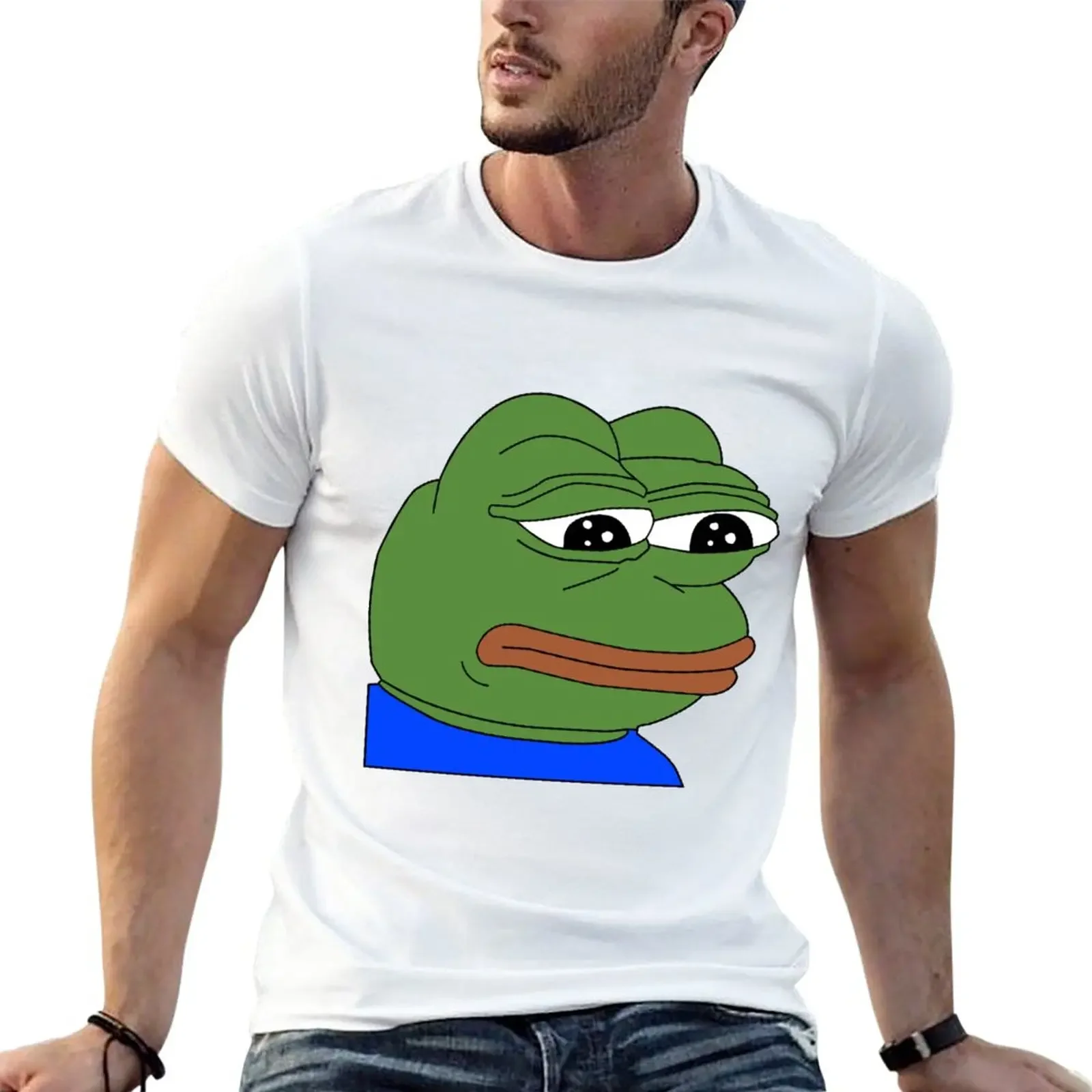 

Sad Pepe the Frog T-Shirt heavyweights plain mens t shirts casual stylish