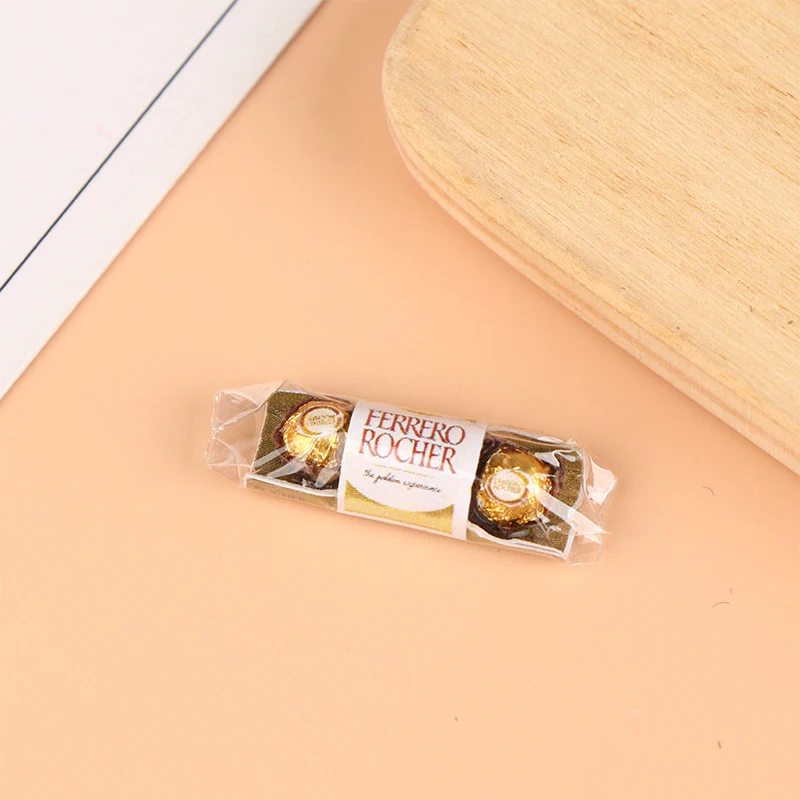 1 stks poppenhuis simulatie mini chocolade poppenhuis voedsel decoratie speelgoed poppenhuis accessoires fantasiespel speelgoed