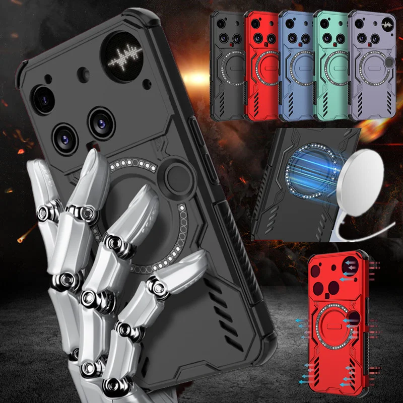 Wärmeableitungsgehäuse für Nothing Phone 3 3a Lite 4a Pro Abdeckung Linsenschutz Magnetische kabellose Lade-Rückschale Funda Coque
