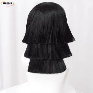 Iguro Obanai Kurzes Cosplay -Perücke, schwarzer Stil, haarbeständige Haare, Anime -Perücken, Perücke, hohe Qualität 8 Hauptverkaufs -Perücken -Verkauf Obanai - №5