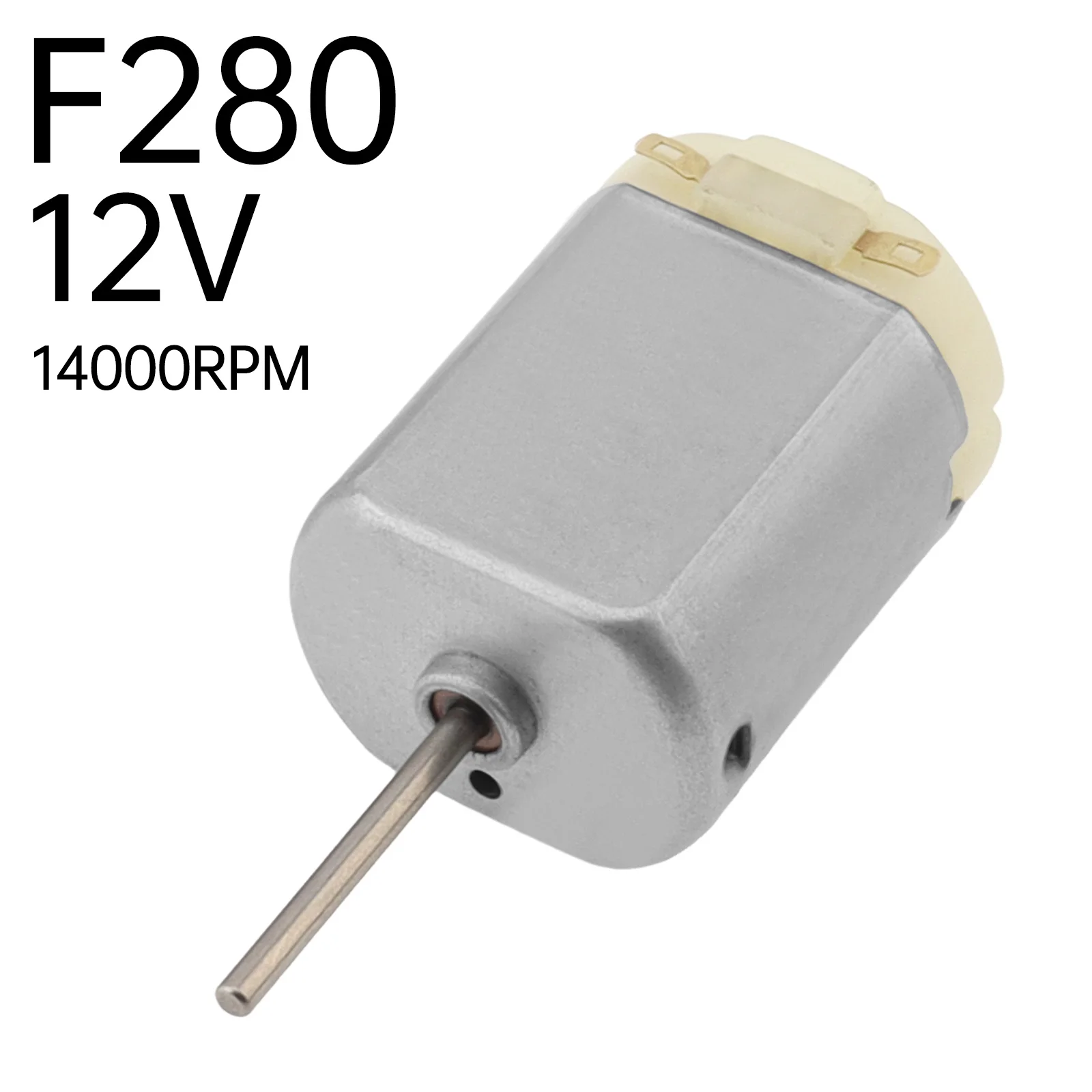 F280 DC Motor 12V 14000RPM Mini Motor High Speed Micro Motor for DIY Projects, Remote Control Cars, Mini Fans,