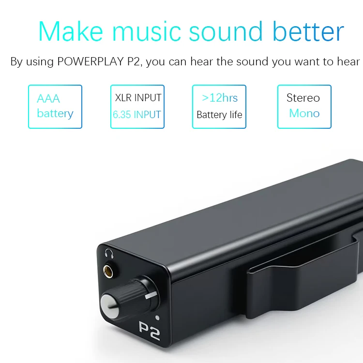 P2 Mini Portable Headphone Amplifier XLR To 3.5MM Audio Interface Headphone Amplifier Amp Used In Stage Performance Studio view 3