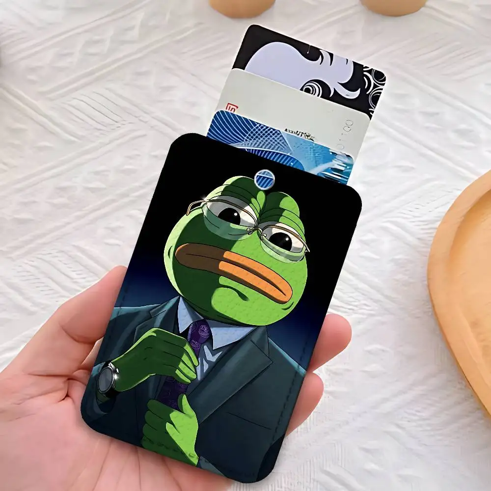 Portachiavi Cool P-Pepe The F-Frog per Carte di Lavoro, Bancarie, Aziendali, Studenti, Custodia Protettiva per Tessere e Carte Autobus