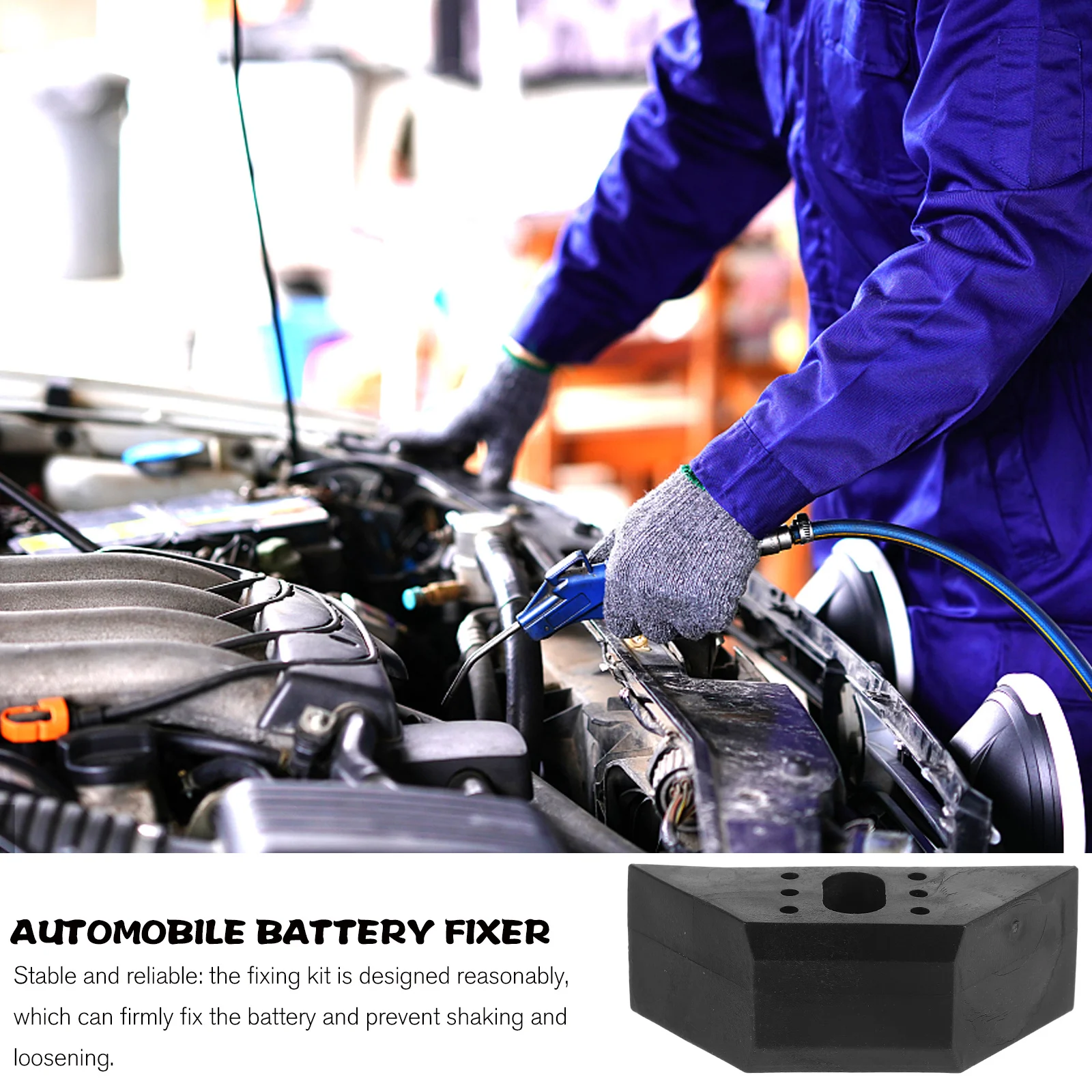 Kit de sujeción para coche con juego de pernos, abrazadera de Base Universal negra para amarre estable de vehículos y reparación de automóviles