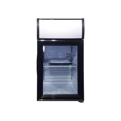 Vanace 25 Liter Small Refrigerator OEM ODM Glass Door Counter Top Commercial Display Mini Fridge with Light Box
