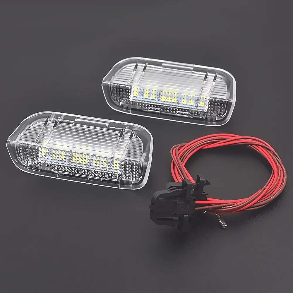 WF-Car LED Door Warning Light Lamps with Cable Wire harness For PASSAT B6 B7 CC Jetta Golf 5 6 MK6 7 MK7 EOS Tiguan Sharan Sciro