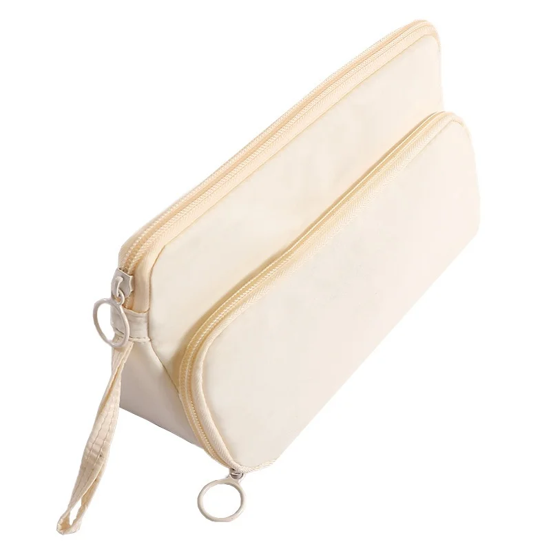 Handheld Minimalist Triangular Staircase Pencil Case with Multiple Layers for Storing Pencils Student High-value Stationery Bag