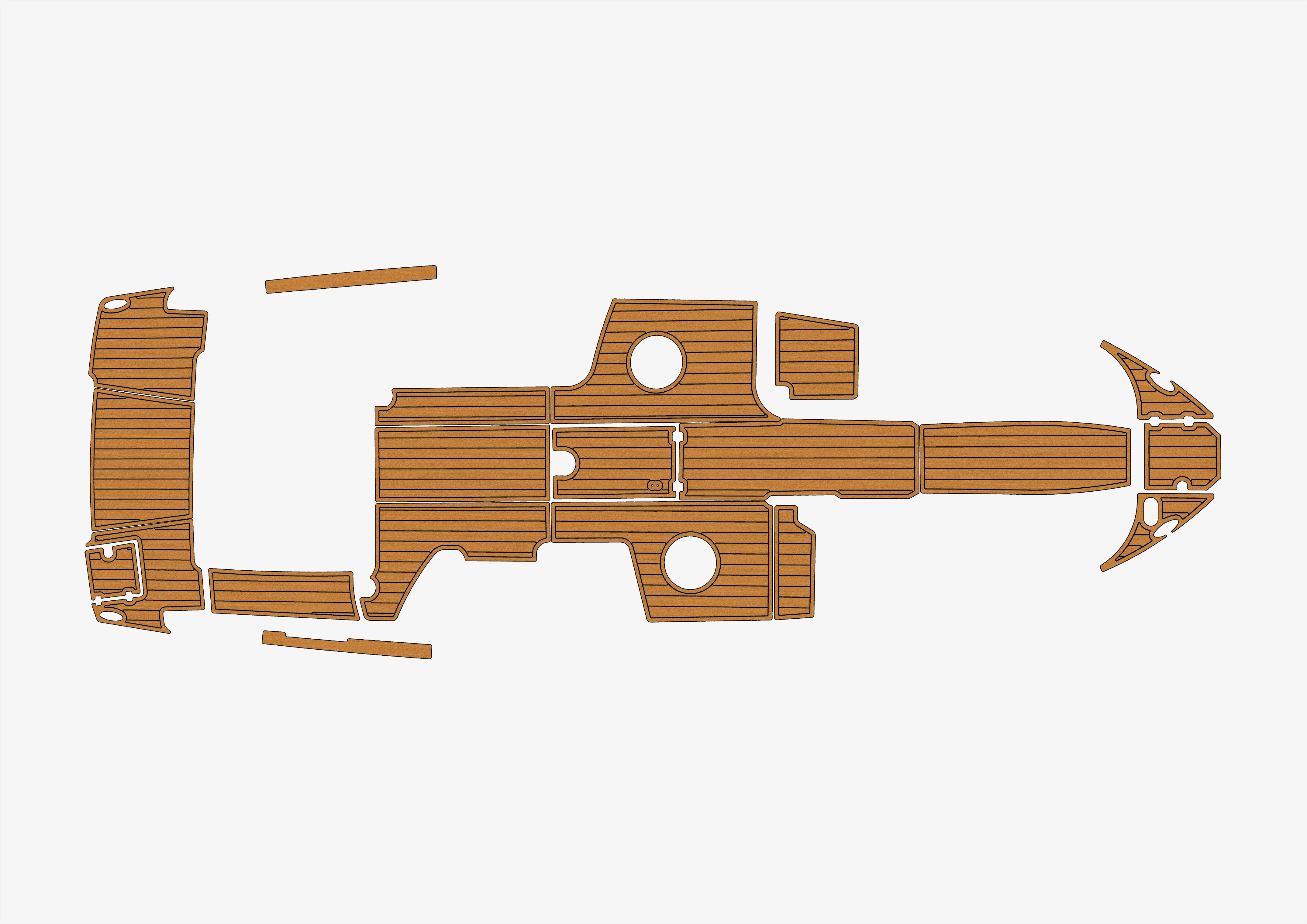 

2018 Chaparral 287 SSX 1/4" 6mm EVA foam Non-Slip PVC Teak Decking marine Mat seadek aqua carpet Marine Floor