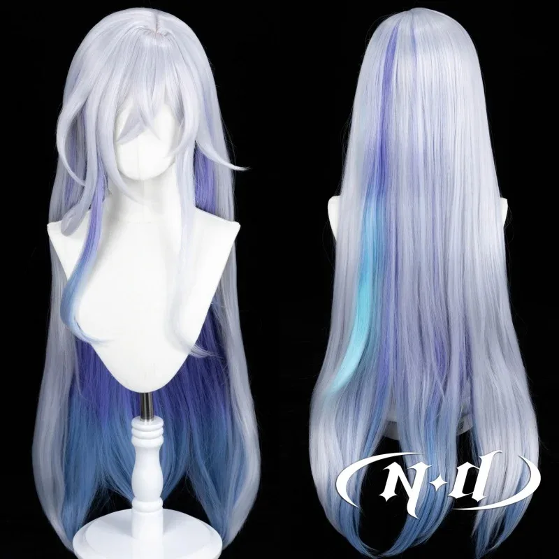 DY2025ND Genshin Impact Skirk Cosplay Wig Heat Resistant Synthetic for Comic Con Theme Party High Quality Kanekalon Cosplay Hair