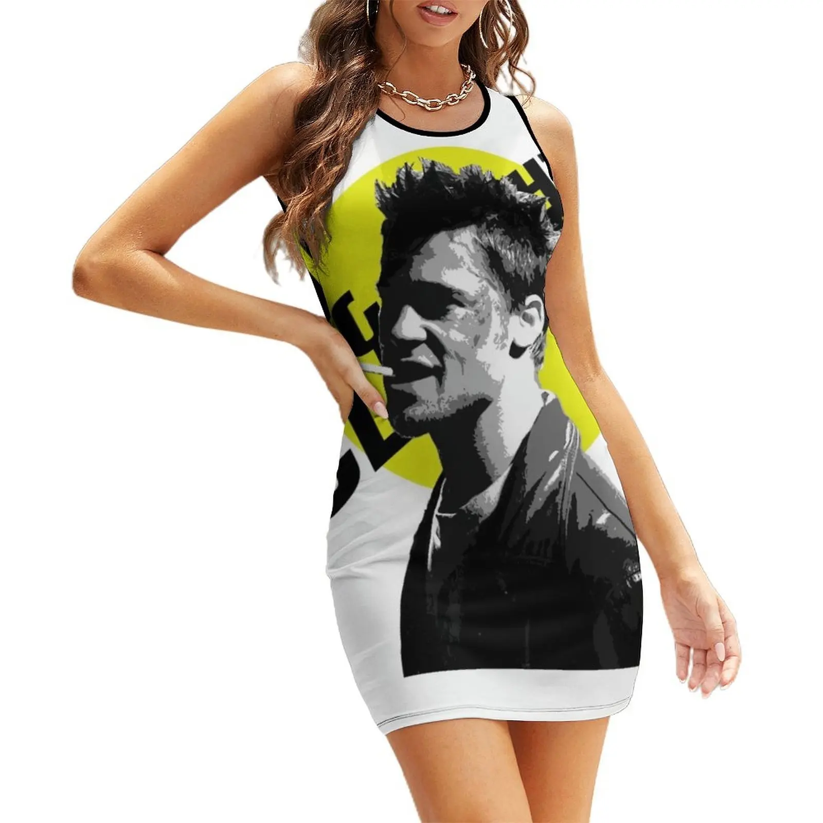 

fight club pop art Sleeveless Sundress luxury dress evening dresses luxury 2025 dresses for women summer dress woman 2025 trendy