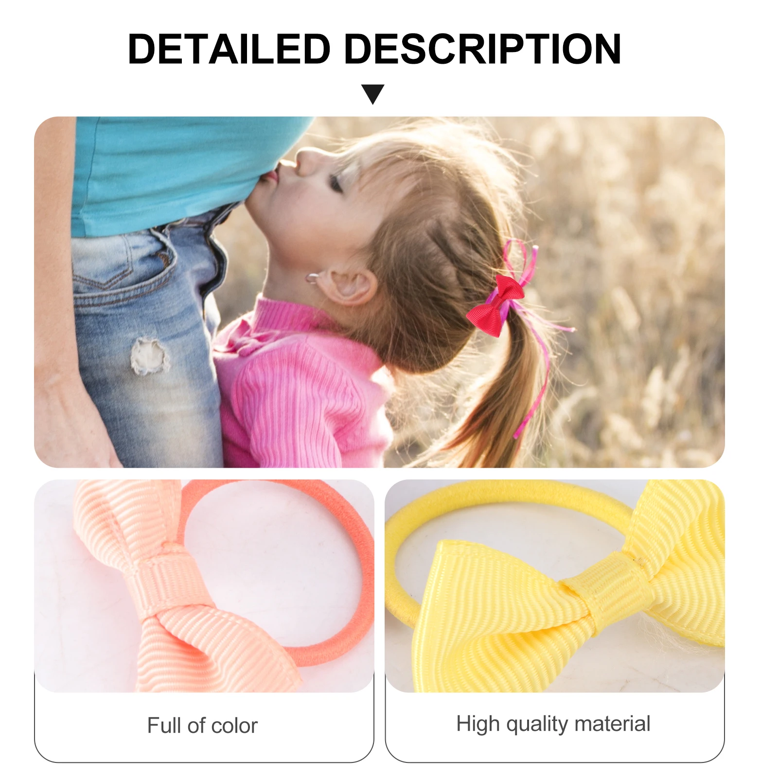 

18 шт., банты для волос для маленьких девочек, эластичный галстук, резинка, аксессуары для ленты для малышей, детский держатель для хвоста, разные цвета