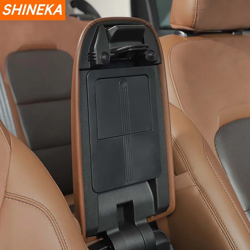 SHINEKA سيارة مركز وحدة التحكم مسند الذراع صندوق صندوق تخزين منظم لفورد برونكو سبورت 2021 2022 2023 2024 2025 الملحقات الداخلية