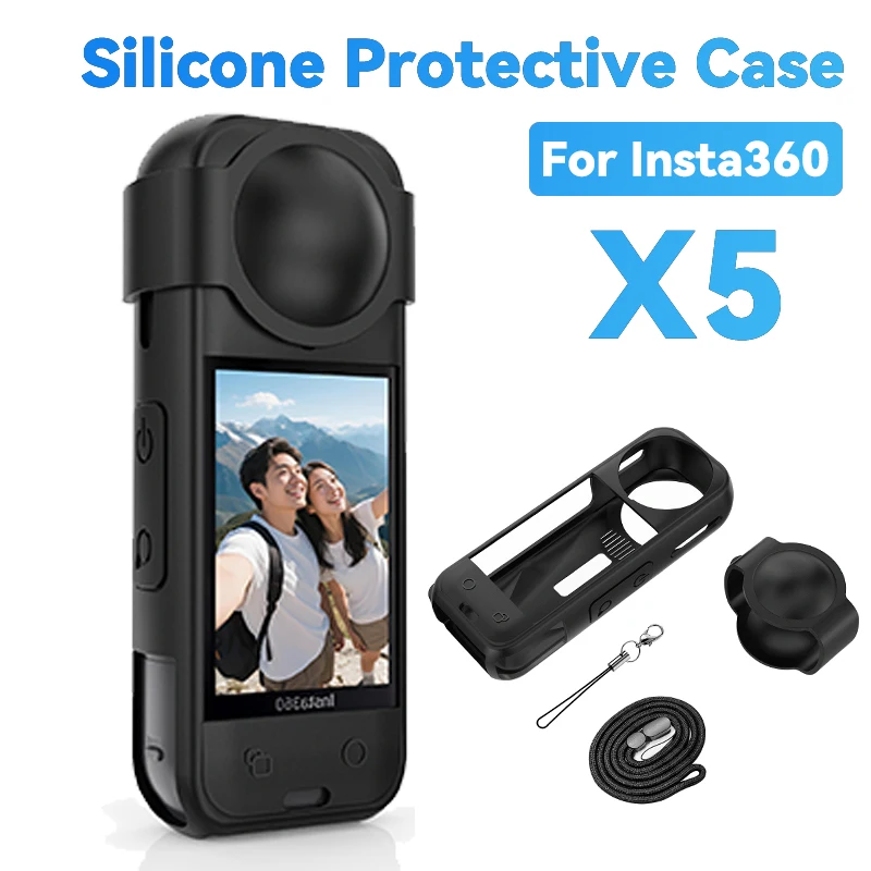 Für Insta360 X5 Silikon Kamera Schutzhülle Stoßfest Schutzhülle Volle Abdeckung Shell Kamera Zubehör