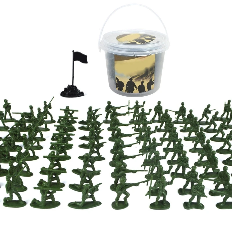 100pieces Mini Military Soldiers Figures Set Toy Toddler Men Kids Figures