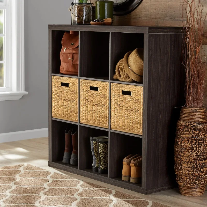 9-Cube Storage Organizer, Tobacco Oak,MDF, particle board,43.78